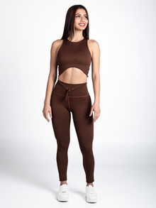  Ribbed Set - Brown