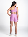 Monogram Short with Scrunch-Pink