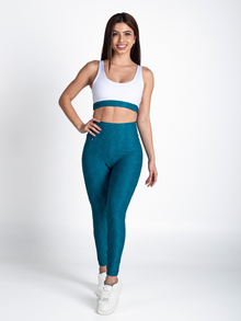  Elite Legging with Scrunch -Aqua