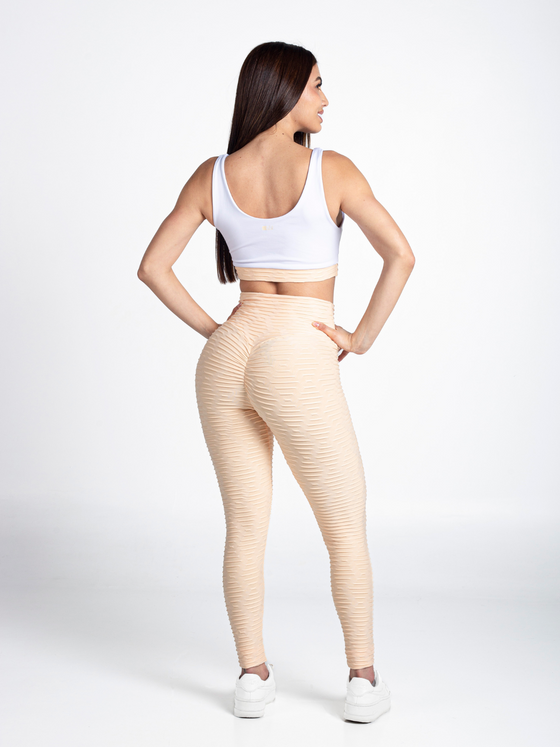 Elite Legging with Scrunch- Cream