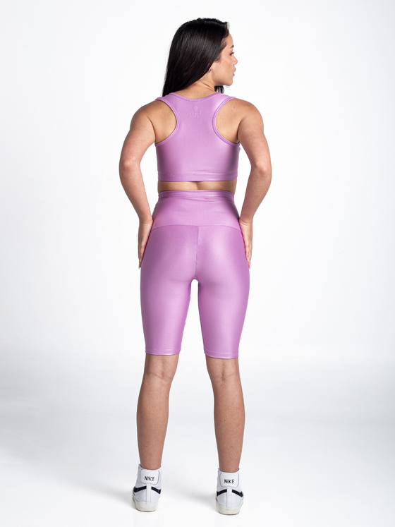 Vibes Front Cut Sport Bra- Lilac