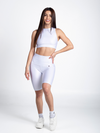 Vibes Cropped Top-White