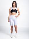 Vibes Front Cut Sport Bra- Black & White