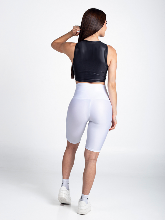 Vibes Cropped Top-Black