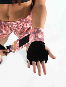  Hand Grips with Wrist Straps - Camu Pink