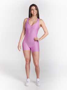  Monogram Bodysuit Short-Pink