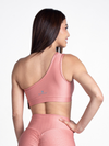 Monogram One Shoulder Top-Pink