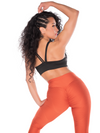 Waves Legging With Scrunch-Orange