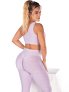 Waves Legging With Scrunch-Lilac