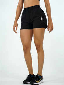  Women Running Shorts with Lycra - Black