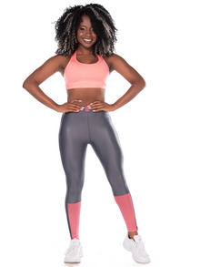  Legging Metallic Mid Waist- Gray