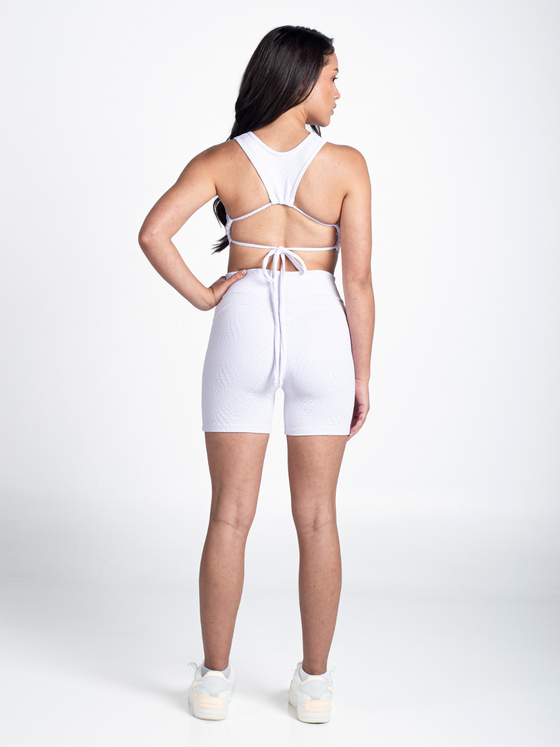 Snake Open-Back Top- White