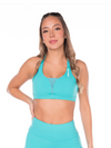 Sport Bra Energy Racerback With Mesh - Aqua