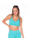 Sport Bra Energy Racerback With Mesh - Aqua