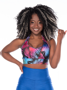  Vivi Sport Bra- Palms