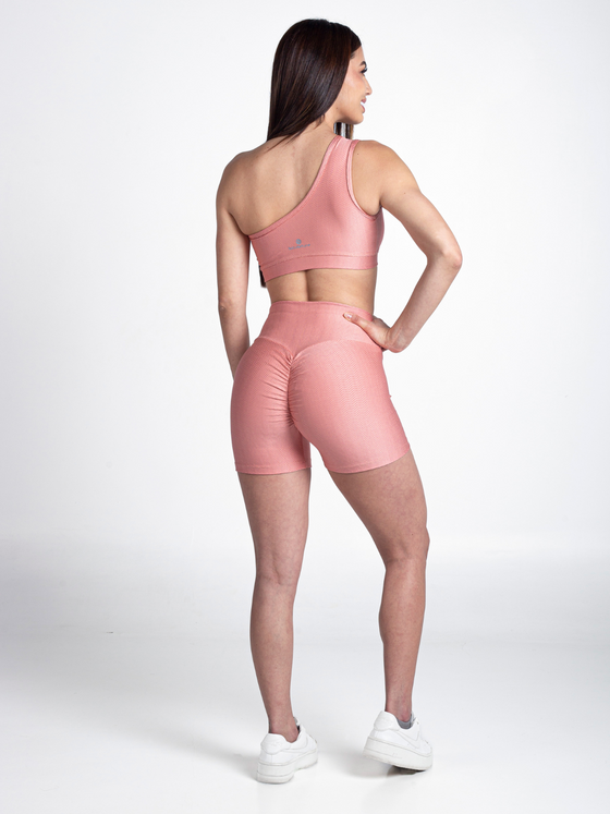 Monogram Short with Scrunch-Rose