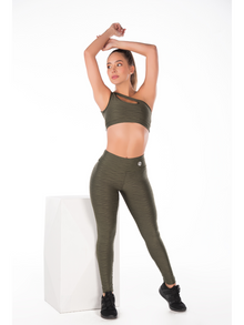  Waves Legging With Scrunch-Green