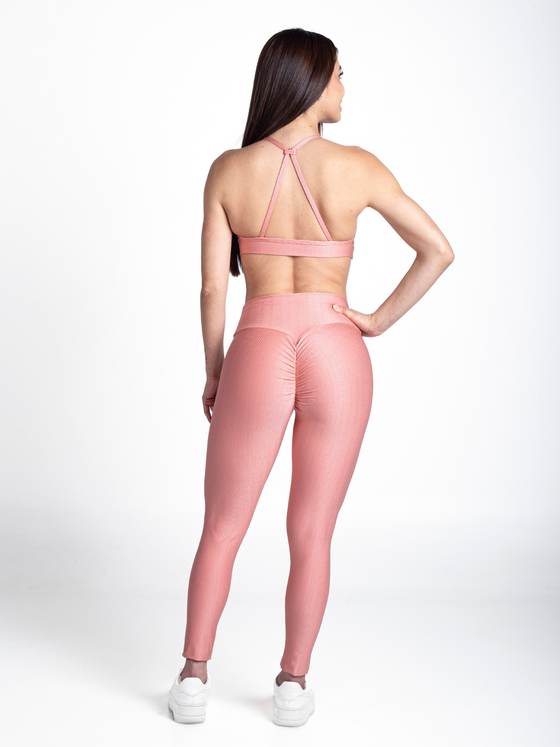 Monogram Legging with Scrunch-Pink