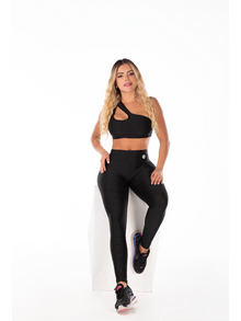  Waves Legging With Scrunch-Black