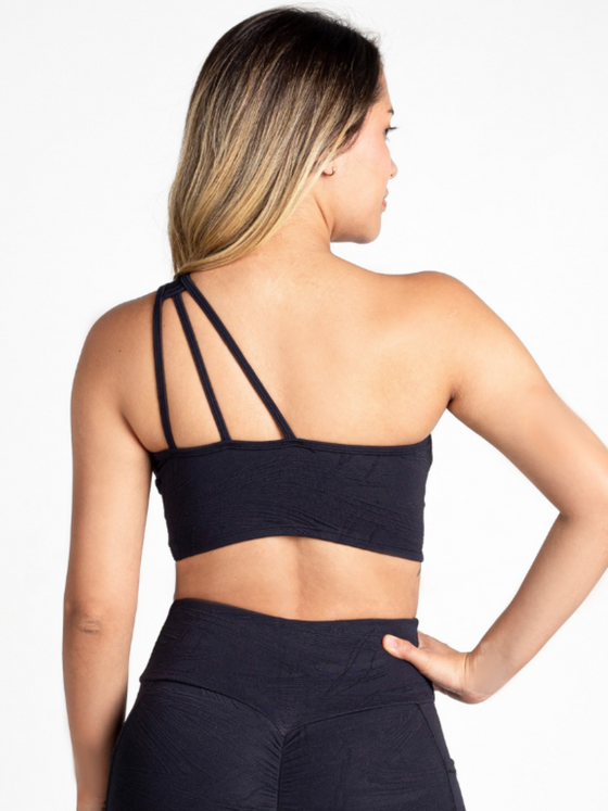 Venice One Shoulder Top - Black