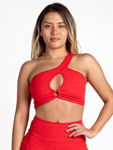  Venice One Shoulder Top - Red