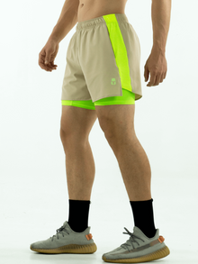  Men's Running Shorts- Neón Green