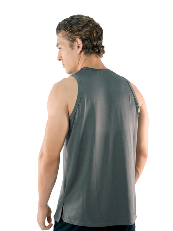 Men's -Sleeveless Mesh top- Gray