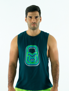  Men's Sleeveless Tank top- Green