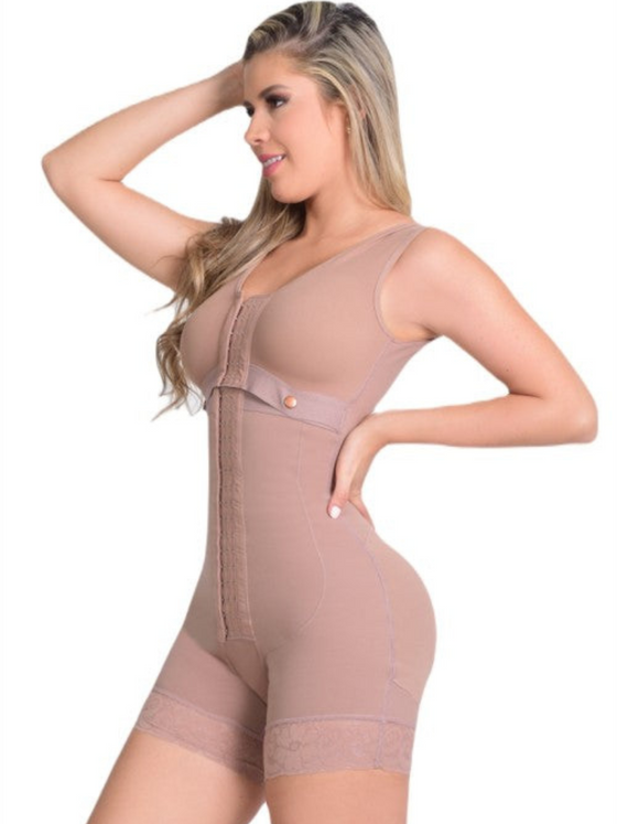 Faja Bodysuit short with Bra 712-Cocoa