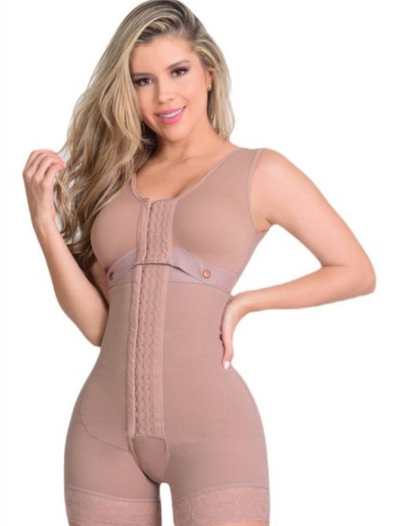 Faja Bodysuit short with Bra 712-Cocoa