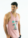 Men's Cotton Muscle Shirt-Pink