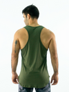 Men's Cotton Muscle Shirt- Green Army