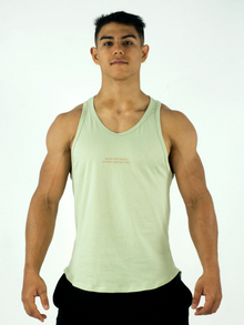  Men's Cotton Muscle Shirt- Light Green