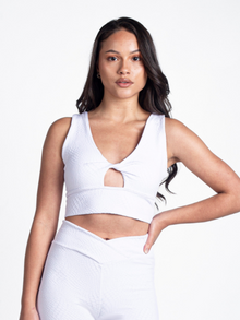  Snake Twist Top-White