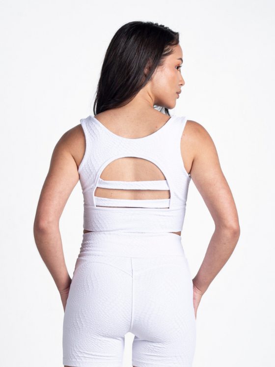 Snake Twist Top-White