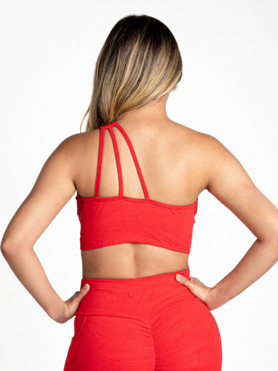 Venice One Shoulder Top - Red