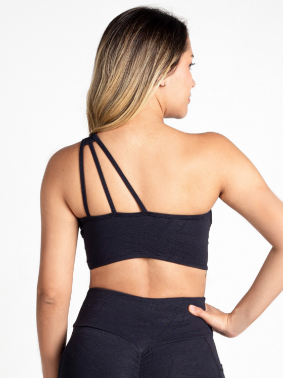 Venice One Shoulder Top - Black