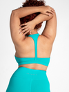 Sport Bra Energy Racerback With Mesh - Aqua