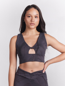  Coco Twist Top-Gray