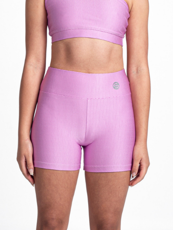 Monogram Short with Scrunch-Pink