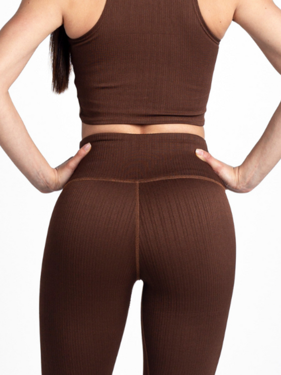 Ribbed Set - Brown