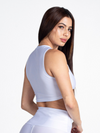 Vibes Cropped Top-White