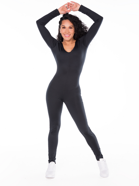 Lana Long-Sleeve Bodysuit-Black