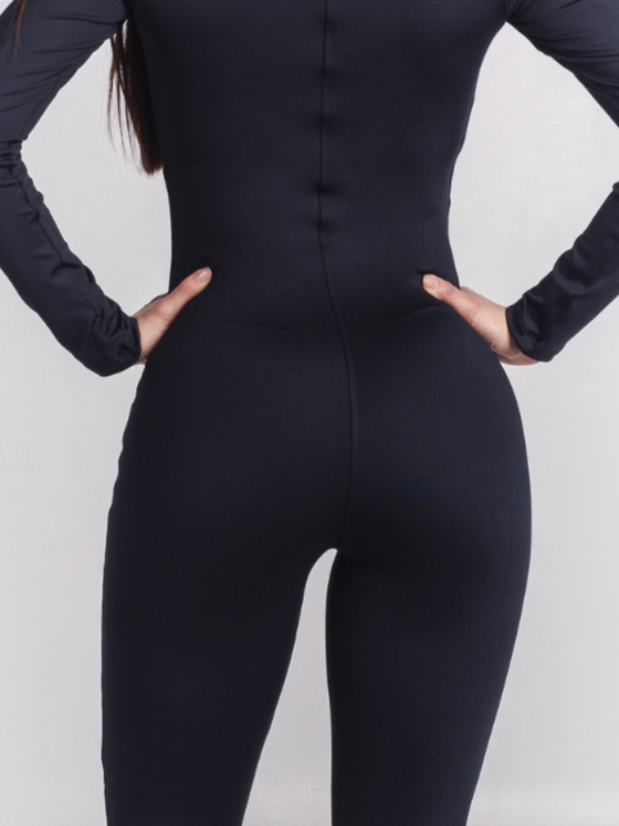 Lana Long-sleeve full coverage Bodysuit-Black